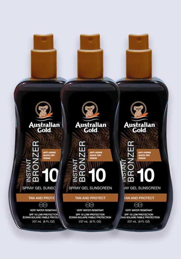 Bronzer Pack Offer - 3 x Spray Gel's - by Australian Gold - Brown Bottle